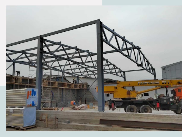 Строительство цехов в Можге