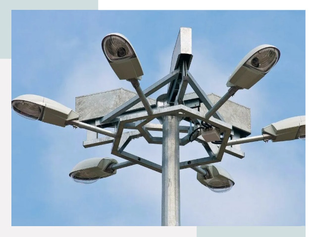 Монтаж осветительных мачт в Можге