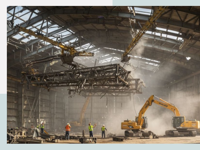 Демонтаж ангаров в Можге от 608 руб. за м²